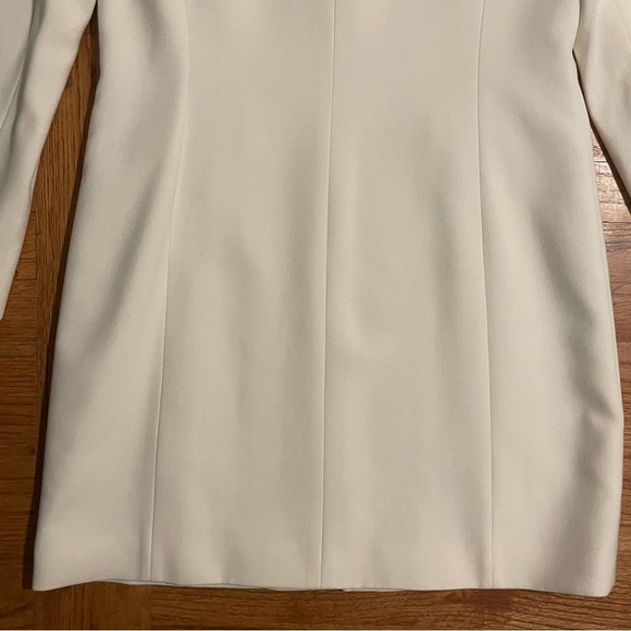 Tahari Arthur S. Levine off white long blazer coat size 6 - Picture 12 of 15